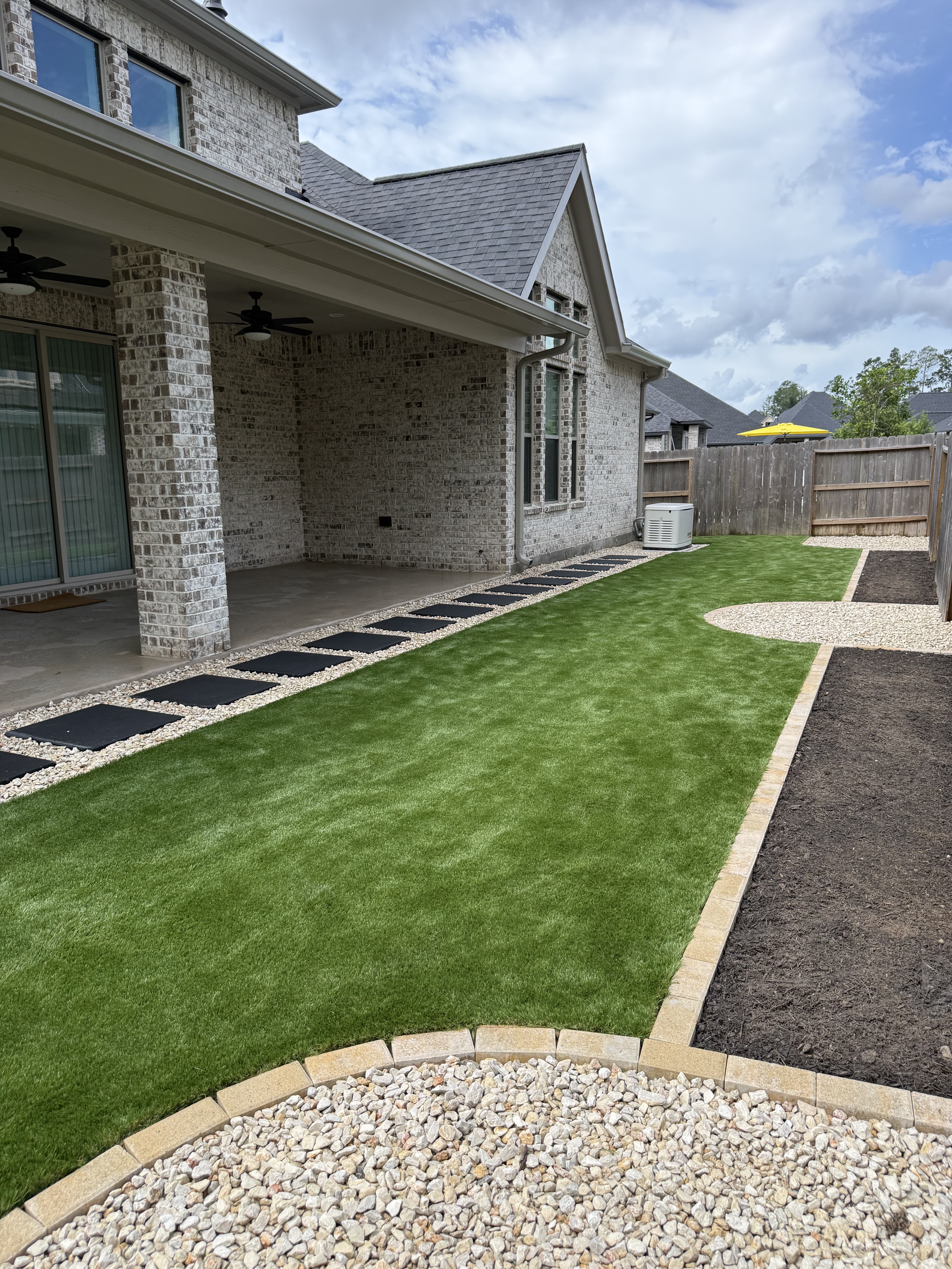 First Class Turf Houston backyard project